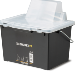 Wiaderko bucket 25 z przezroczystą pokrywką.