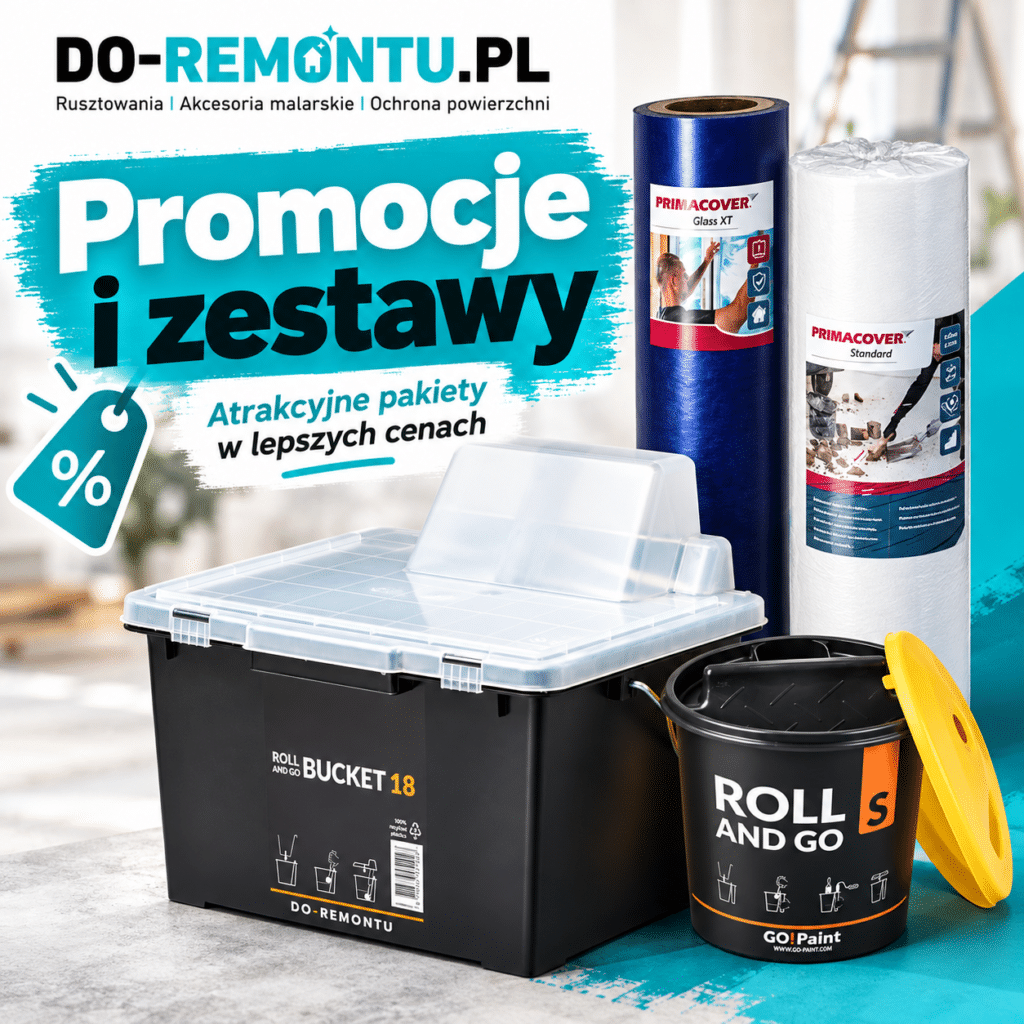 Promocje i zestawy remontowe do-remontu.pl — akcesoria malarskie i ochrona powierzchni